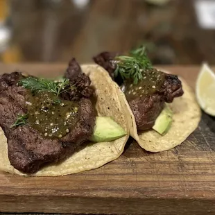 Filet mignon tacos - very tender