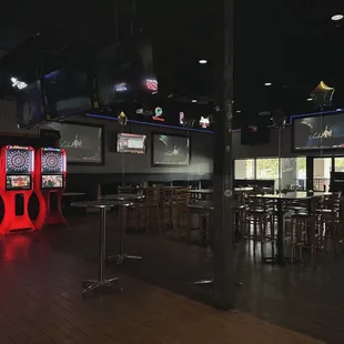 a row of arcade machines