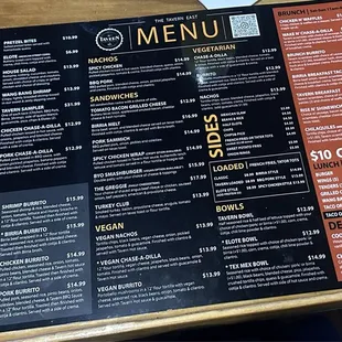 Food menu