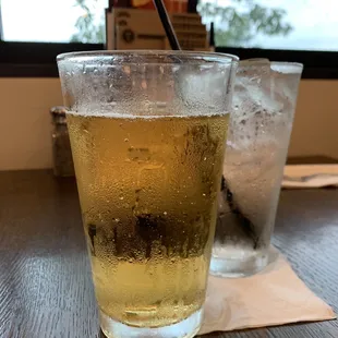 Beer and ice water