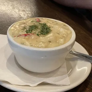 Clam chowder -- very good.