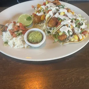 Fish tacos. 3/5 rating