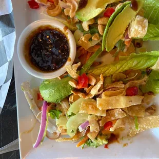 Thai Chicken Lettuce Wraps.