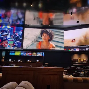 View of sportsbook from our seats