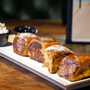 Hawaiian Roll French Toast. Breakfast available all day!