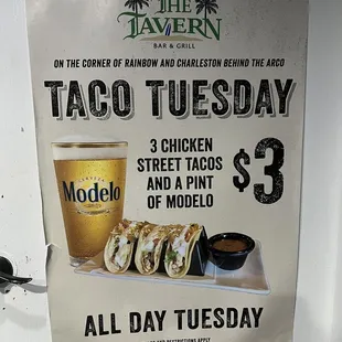 Taco Tuesday special