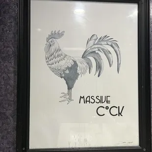 Art work in ladies restroom