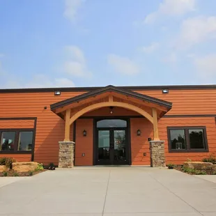 the entrance to the restaurant