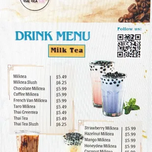 Milk Tea Meanu
