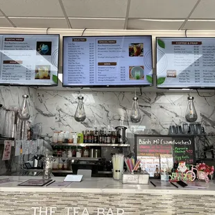 Menu and order counter