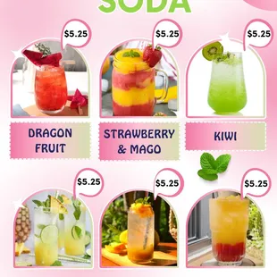 the drinks menu