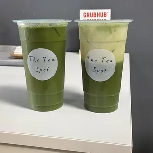 Thai green tea and matcha