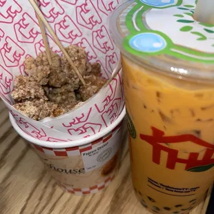 Thai Tea Popcorn Chicken