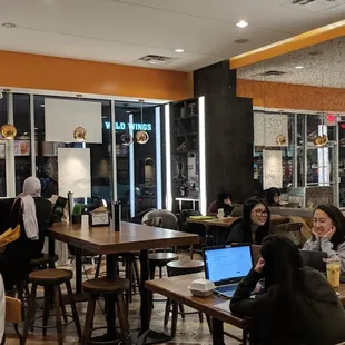 Modern interior of the restaurant