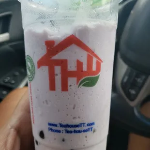 Taro-Coconut Smoothie w/ boba