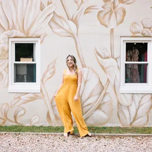 Owner Tatiana Hill on side of the store.