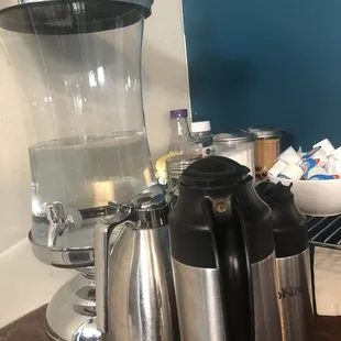 a beverage dispenser and a coffee pot