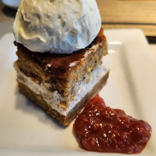 Carrot cake from the dessert menu.