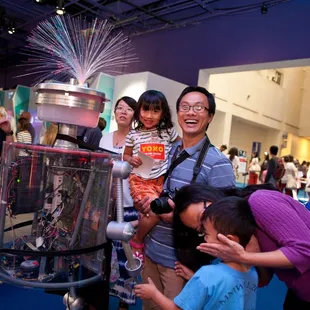 Meet Buster, our robot, who occasionally likes to stroll around the galleries.