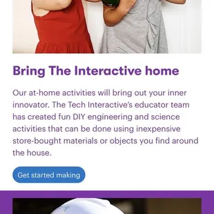 The even have lessons you can take home and create with your child.