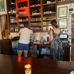 View from sitting at the bar