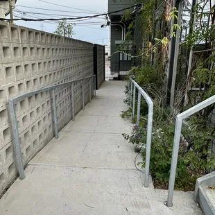 The handicapped entrance in reverse