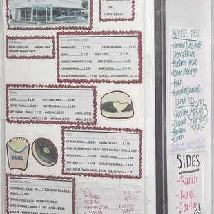 Menu picture as of April 28th, 2023.