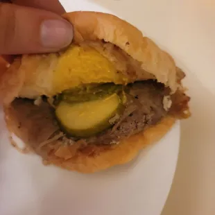 Slider, no ketchup per my request