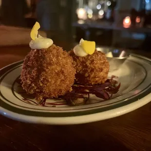 Mushroom &amp; Scallion Croquetas, so good!