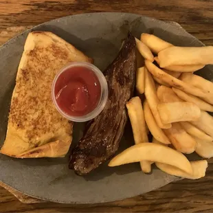 Specialty Steak w/ Fries (salad not shown)