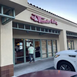 the front of the restaurant