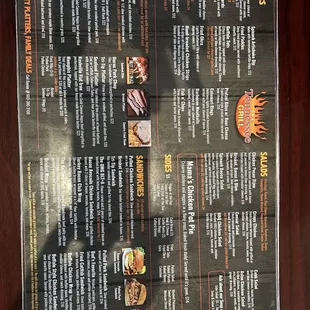 Clear copy of menus