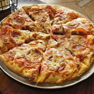 Individual pepperoni pizza