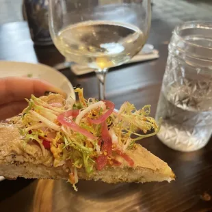 Chicken pâté with pickled vegetables &amp; mustard