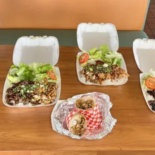 a variety of food items