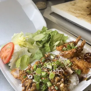 7. Chicken and Shrimp plate