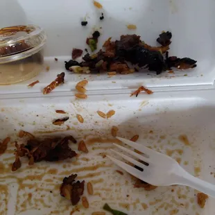 Meat over cook burned