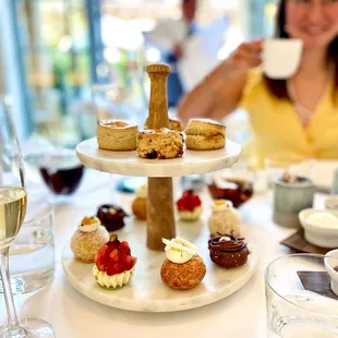 Scones, pastries and tea