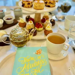 Scones, pastries and tea