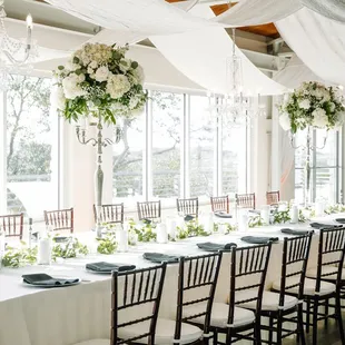 Kings table for all the the bridal party and dates