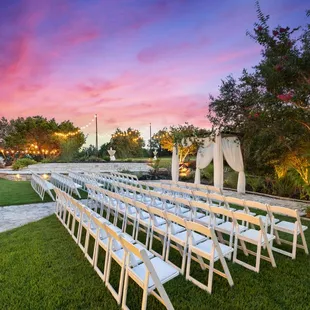 Side view of ceremony area