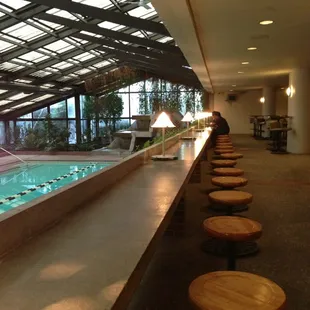 an indoor swimming pool