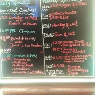 Good shot specials. This is where all the downtowners go after work!!!