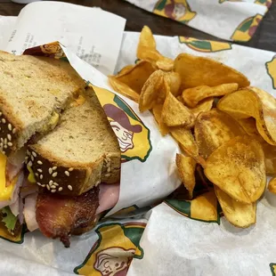 Turkey and ham sandwich