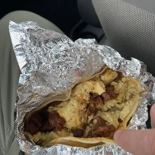This is my chorizo taco.