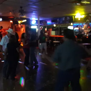 a group of people dancing
