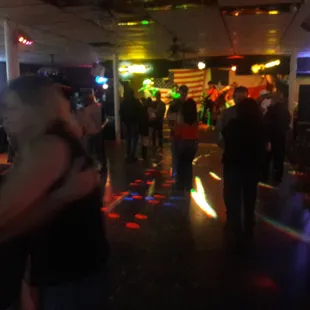 a crowd of people dancing