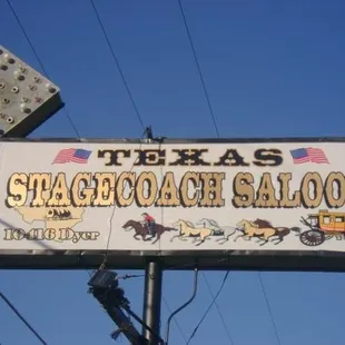 a sign for the restaurant