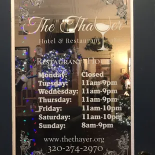 the front door of the restaurant