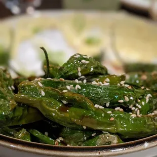 Shishito peppers with aioli sauce